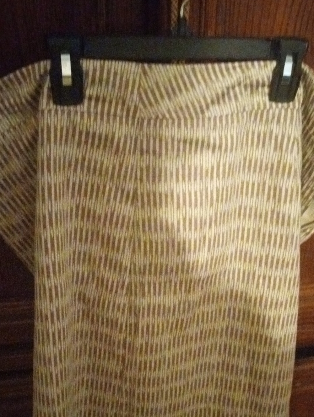 LOFT Brown and Cream Striped Skirt